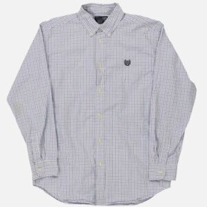 Lauren Ralph Lauren Boy’s Long Sleeve Shirt Blue White Check Plaid Size 14 Shirt